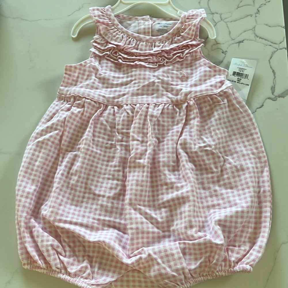 Ralph Lauren gingham ruffle romper